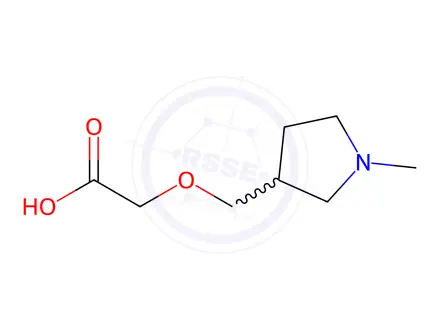 Chemical structure of 2-((1-Methylpyrrolidin-3-yl)methoxy)acetic acid