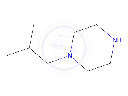 Chemical structure of 1-(2-methylpropyl)piperazine hydrochloride