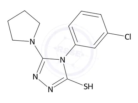 Chemical structure of 4-(3-Chlorophenyl)-5-(pyrrolidin-1-yl)-4h-1,2,4-triazole-3-thiol