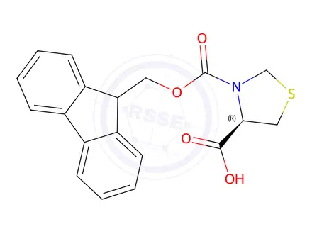 Chemical structure of Fmoc-L-thiazolidine-4-carboxylic acid