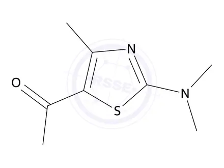 Chemical structure of 1-(2-(Dimethylamino)-4-methylthiazol-5-yl)ethan-1-one