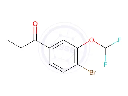 Chemical structure of 1-(4-Bromo-3-(difluoromethoxy)phenyl)propan-1-one