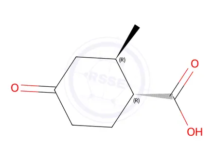 Chemical structure of (1R,2R)-2-Methyl-4-oxocyclohexane-1-carboxylicacid