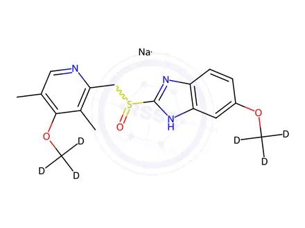 Chemical structure of Esomeprazole-d6 Sodium Salt