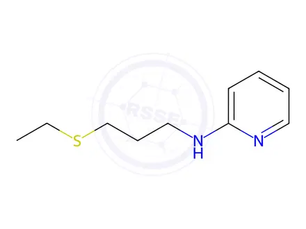 Chemical structure of N-[3-(ethylsulfanyl)propyl]pyridin-2-amine