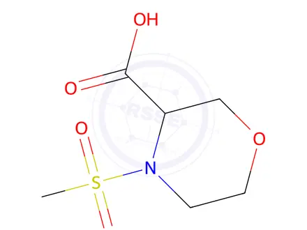 Chemical structure of 4-Methanesulfonyl-morpholine-3-carboxylic acid