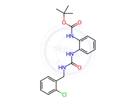 Chemical structure of Carbamic acid, N-[2-[[[[(2-chlorophenyl)methyl]amino]carbonyl]amino]phenyl]-, 1,1-dimethylethyl ester