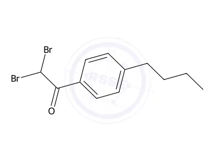 Chemical structure of 2,2-Dibromo-1-(4-butylphenyl)ethan-1-one