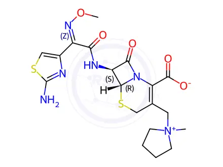 Chemical structure of (6R,7S)- Cefepime