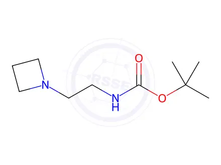 Chemical structure of Carbamic acid, N-[2-(1-azetidinyl)ethyl]-, 1,1-dimethylethyl ester