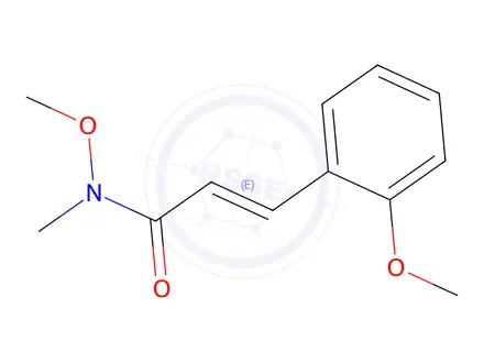 Chemical structure of (2E)-N-Methoxy-3-(2-methoxyphenyl)-N-methylprop-2-enamide