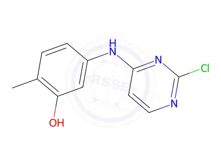 Chemical structure of 5-((2-Chloropyrimidin-4-yl)amino)-2-methylphenol