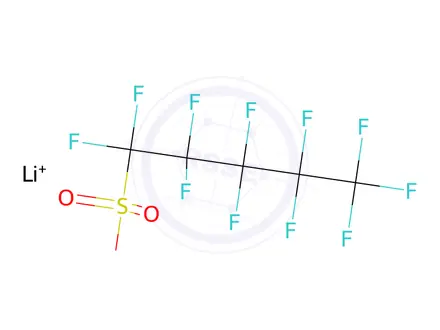 Chemical structure of Undecafluoropentane-1-sulfonic acid lithium salt (PFPeS-Li)