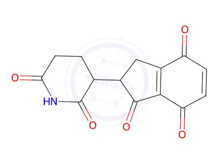 Chemical structure of 2-(2,6-dioxopiperidin-3-yl)-2,3-dihydro-1H-indene-1,4,7-trione