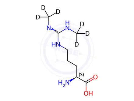 Chemical structure of NG,NG’-Dimethyl-L-arginine-d6