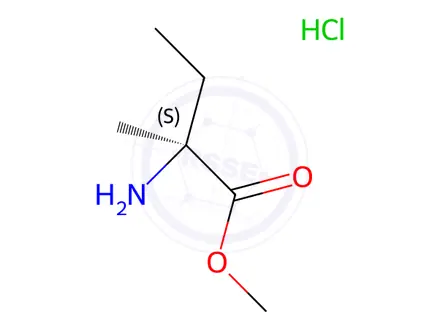 Chemical structure of (S)-Methyl 2-amino-2-methylbutanoate hydrochloride