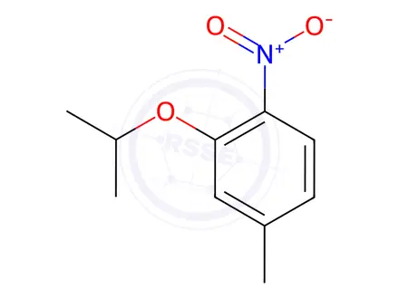 Chemical structure of Benzene, 4-methyl-2-(1-methylethoxy)-1-nitro-