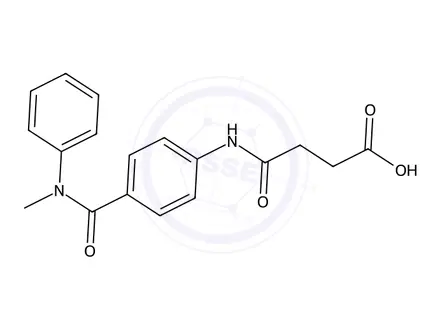 Chemical structure of 4-((4-(Methyl(phenyl)carbamoyl)phenyl)amino)-4-oxobutanoic acid