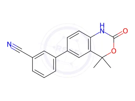 Chemical structure of 3-(4,4-DIMETHYL-2-OXO-2,4-DIHYDRO-1H-BENZO[D][1,3]OXAZIN-6-YL)BENZONITRILE