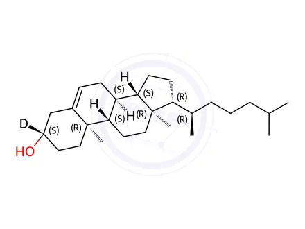 Chemical structure of Cholesterol-3-d1