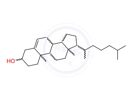 Chemical structure of CHOLESTEROL-3-13C
