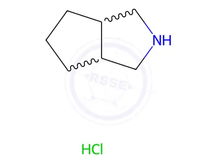 Chemical structure of 3-Azabicyclo[3.3.0]octane Hydrochloride