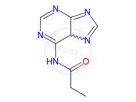Chemical structure of N-(9H-Purin-6-yl)propionamide