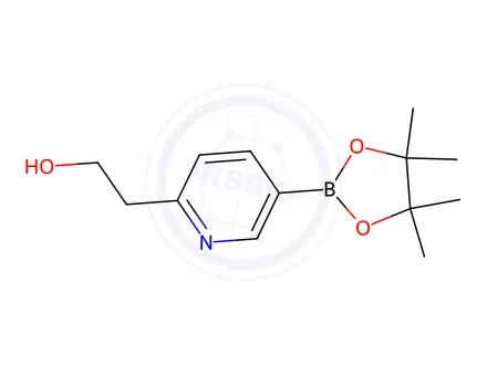 Chemical structure of 2-(5-(4,4,5,5-Tetramethyl-1,3,2-dioxaborolan-2-yl)pyridin-2-yl)ethanol