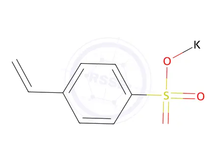 Chemical structure of Potassium 4-ethenylbenzene-1-sulfonate
