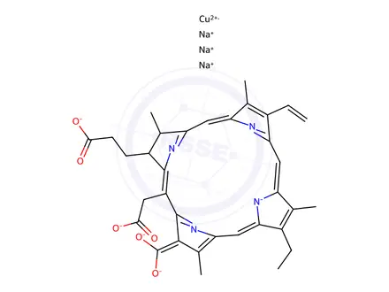 Chemical structure of Chlorophyllin Copper Trisodium Salt
