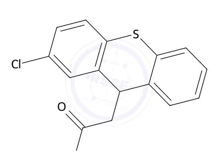 Chemical structure of 2-(2-Chloro-9H-thioxanthen-9-yl)acetic acid