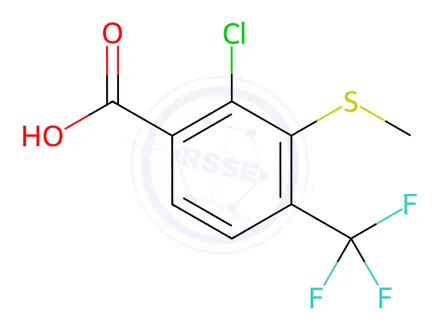 Chemical structure of Benzoic acid, 2-chloro-3-(methylthio)-4-(trifluoromethyl)-