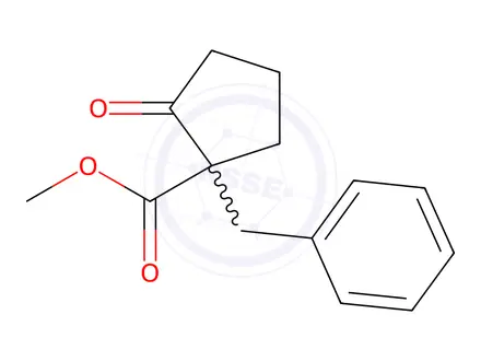 Chemical structure of 2-BENZYL-2-CARBOMETHOXYCYCLOPENTANONE