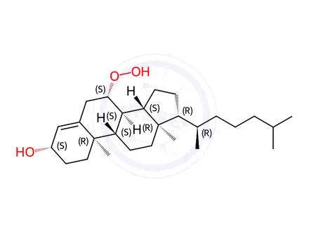 Chemical structure of cholesterol 7 beta-hydroperoxide