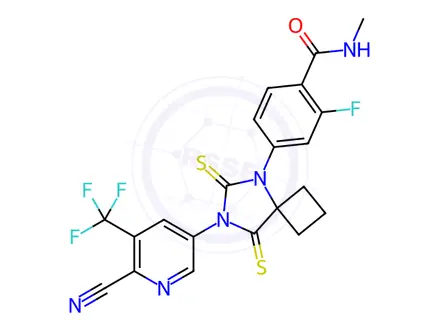 Chemical structure of Apalutamide Dithio Impurity