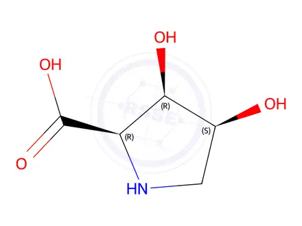 Chemical structure of D-Proline, 3,4-dihydroxy-, (3R,4S)-(9CI)