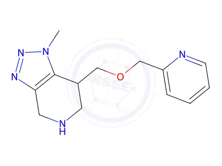 Chemical structure of 1-Methyl-7-((pyridin-2-ylmethoxy)methyl)-4,5,6,7-tetrahydro-1H-[1,2,3]triazolo[4,5-c]pyridine