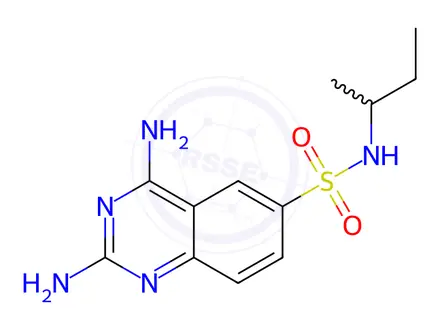 Chemical structure of 2,4-Diamino-N-(sec-butyl)quinazoline-6-sulfonamide