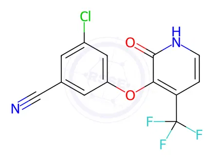 Chemical structure of Doravirine Pyridone Impurity (DOR-VI)