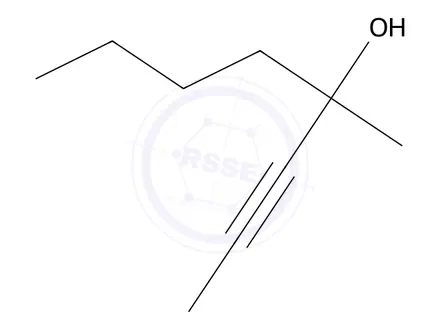 Chemical structure of 4-methyloct-2-yn-4-ol