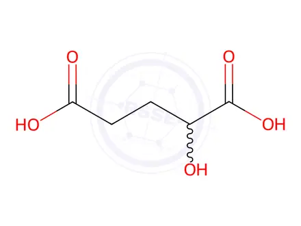 Chemical structure of 2-Hydroxypentanedioic Acid