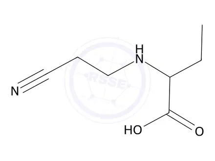 Chemical structure of 2-((2-Cyanoethyl)amino)butanoic acid