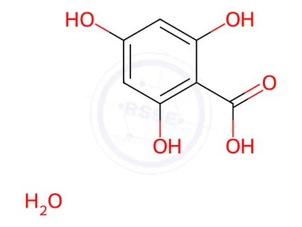 Chemical structure of 2,4,6-trihydroxybenzoic acid hydrate