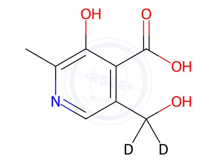 Chemical structure of 4-Pyridoxic Acid-d2