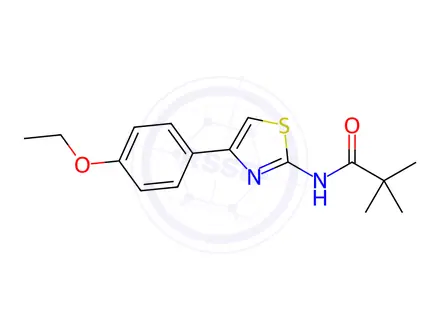 Chemical structure of N-(4-(4-Ethoxyphenyl)thiazol-2-yl)pivalamide