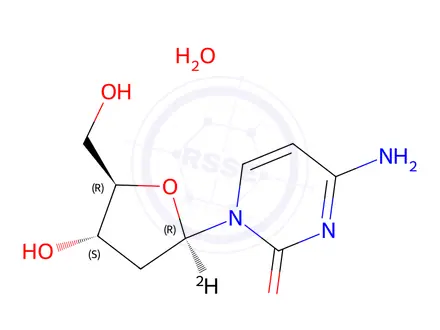 Chemical structure of 2'-Deoxycytidine-1'-d Monohydrate