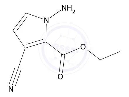 Chemical structure of Ethyl 1-amino-3-cyano-1H-pyrrole-2-carboxylate