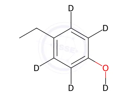 Chemical structure of 4-Ethylphen-2,3,5,6-d4-ol-d