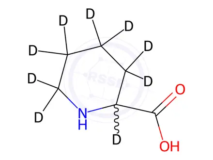 Chemical structure of DL-Pipecolic Acid-d9