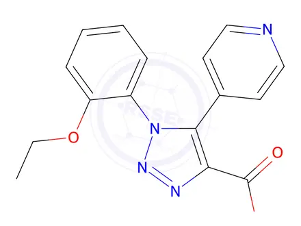 Chemical structure of 1-(2-ethoxyphenyl)-5-pyridin-4-yl-1H-1,2,3-triazole-4-carboxylic acid